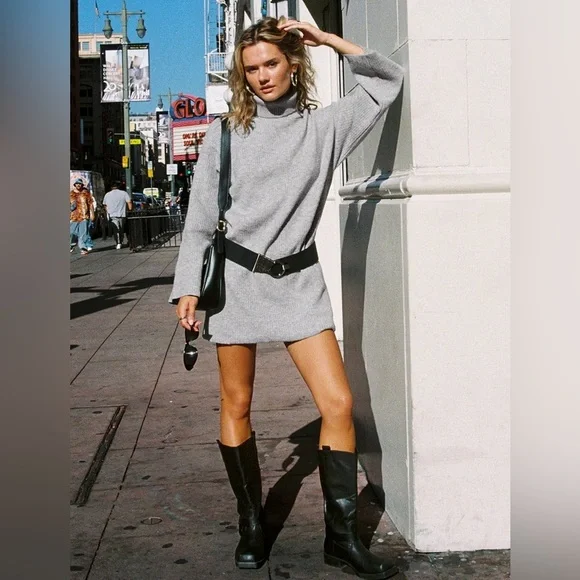 Princess Polly turtle neck knit sweater dress nwot